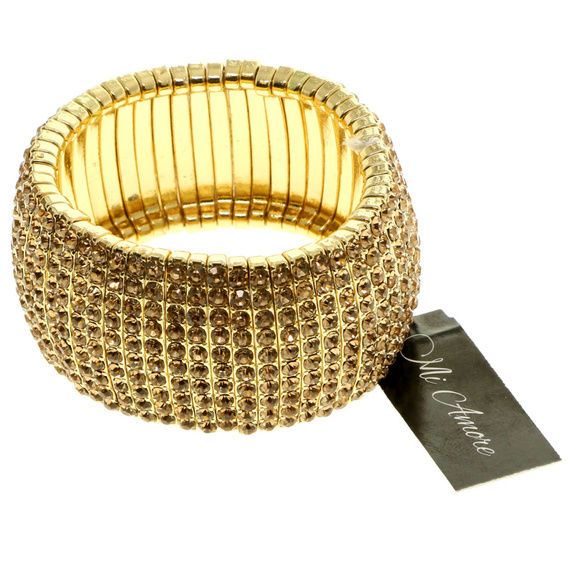 NEW for the Holidays Gold Bling Stretch Bracelet - Picture 2 of 3